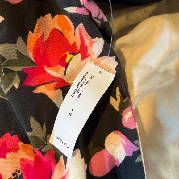 Old Navy L Floral Short Sleeve Knit Tee Dress NWT - Picture 2 of 7